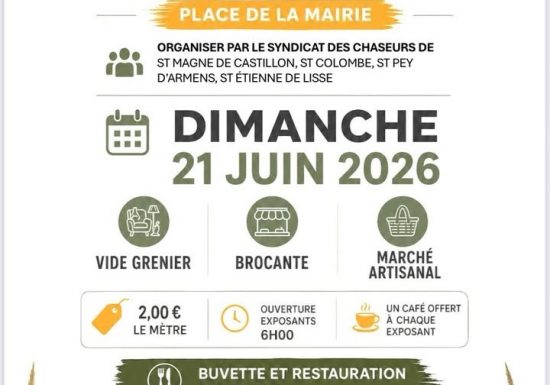 Vide-grenier à Saint-Magne-de-Castillon
